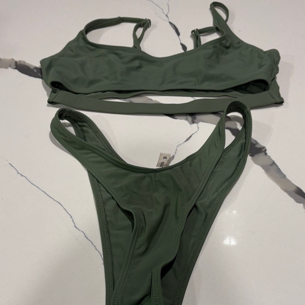 Aerie Forest Green Bikini Set